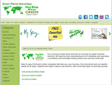 Tablet Screenshot of greenplanetadvertiser.com